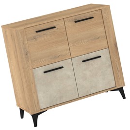 meble MIGES 04 szafka komoda z drzwiami do salonu dąb cremona granada migda