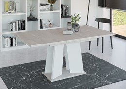 MUFO nowoczesny stół rozkładany do salonu 120/160x90 K350 beton / biały