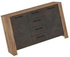 meble DELIS 03 duża komoda z szufladami drzwiami do salonu craft złoty gr b