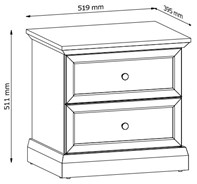 meble LUCCA SN nakastlik stolik szafka nocna do sypialni czarny grafit