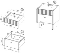 meble PRESTIGO 12 stolik szafka nocna loft ryfle