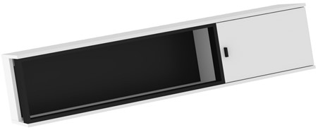 meble GAVES 16 szafka półka wisząca ścienna loft biały czarny