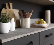 meble kuchenne LINDA bufet 120 szafka kawiarka kredens antracyt beton smart