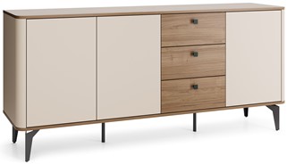 meble AURENA 05 duża komoda do salonu sypialni na nóżkach orzech cashmere