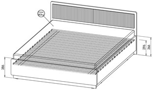 meble PRESTIGO 13 łóżko 160x200 loft bez materaca