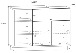 meble BRITA 06 komoda 2D1S