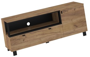 meble GAVES 13 komoda stolik szafka RTV loft do salonu dąb craft zło czarny