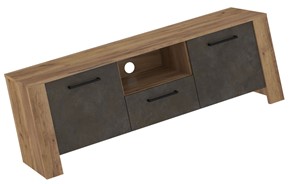 meble DELIS 10 komoda stolik szafka RTV 140 dąb craft złoty granada brąz