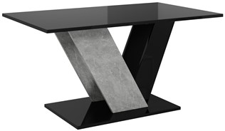 DU1 ława nowoczesny stolik kawowy 100x60 do salonu czarny połysk beton