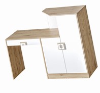 meble NICO 11 nowoczesny regał + biurko młodzieżowe komputerowe dąb biały d