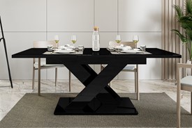 BRONX nowoczesny stół rozkładany 140/180x80 do salonu jadalni czarny połysk