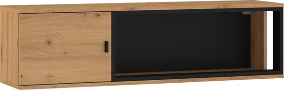 meble GAVES 15 szafka półka wisząca ścienna loft dąb artisan czarny