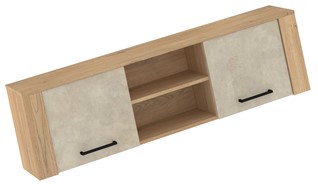 meble DELIS 13 szafka półka wisząca ścienna z drzwiami dąb cremona gr migda