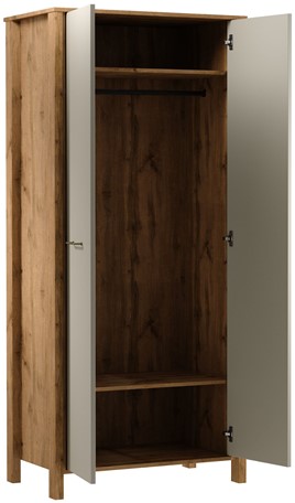 meble INDYGO S2D szafa dwudrzwiowa do przedpokoju salonu sypialni wotan beż