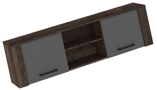 meble DELIS 13 szafka półka wisząca ścienna z drzwiami dąb grange grafit